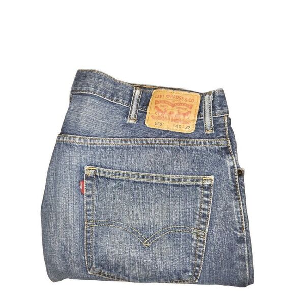 Levi's 550 Straight Leg Blue Denim Sz 40 X 32 Jeans Men Workwear‎ - Picture 1 of 6